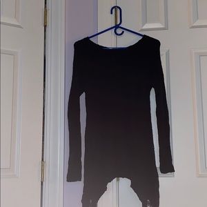 Black long tunic sweater